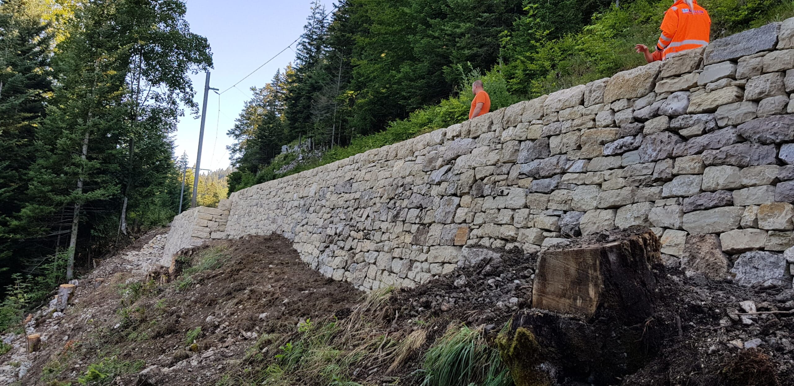 Opan Concept - Assainissement d'un mur de soutènement 