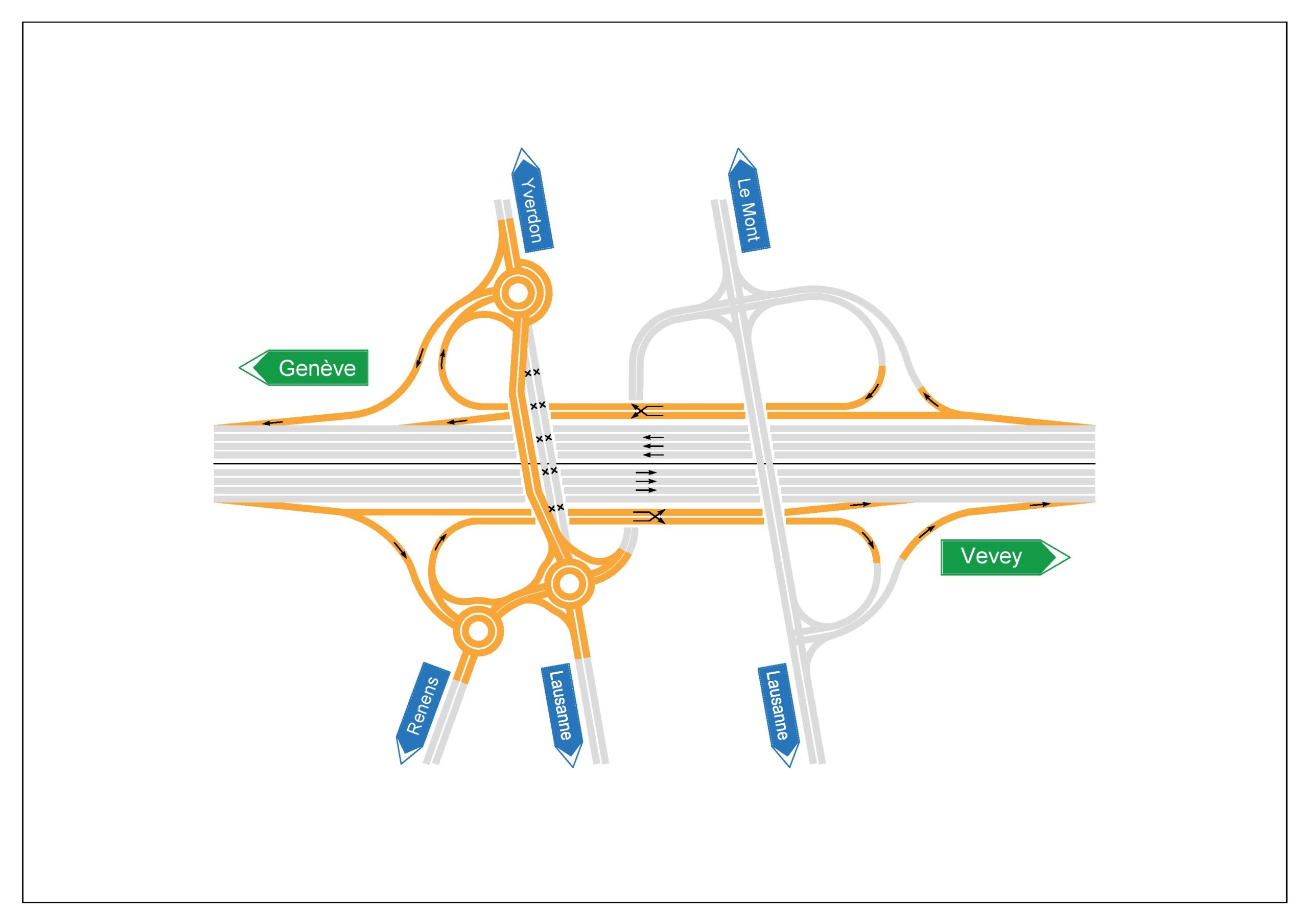 Opan Concept - N9 – Tronçon Villars-Ste-Croix – Vennes  Réaménagement de la jonction de la Blécherette